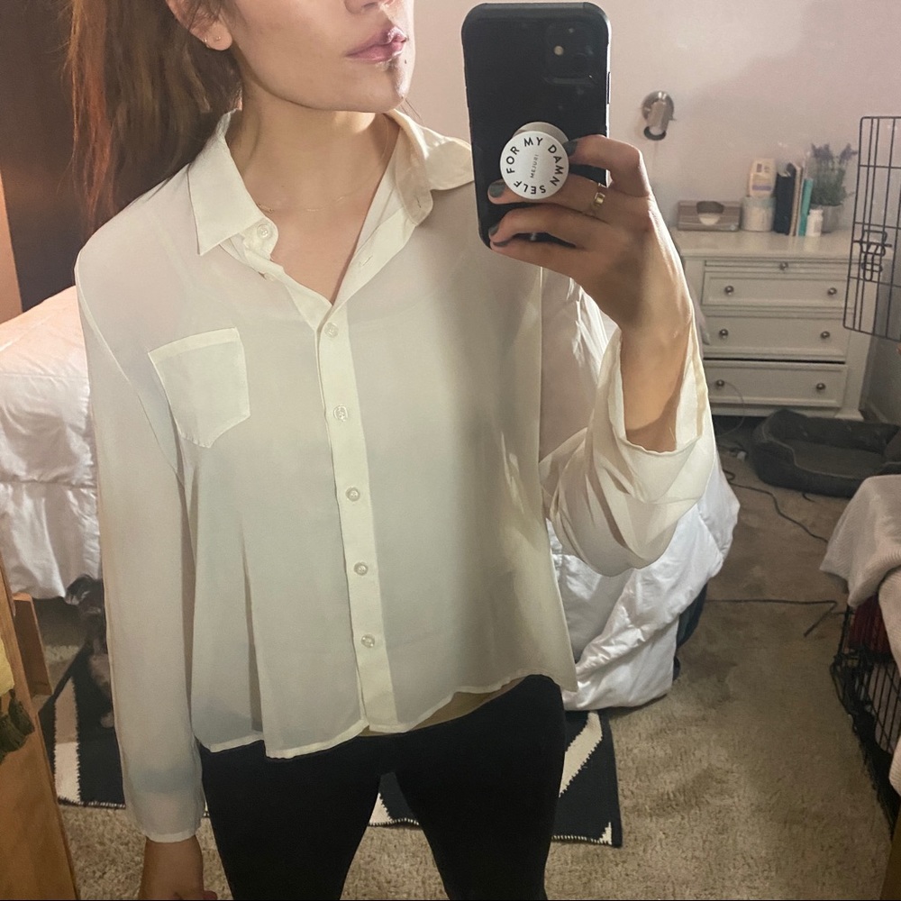 Vintage Blouse in a Cream/Off-White Color